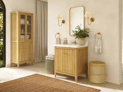 Atlanta Teak Wood 30 in. W x 22 in. D Single Sink Bathroom Vanity - photo 3