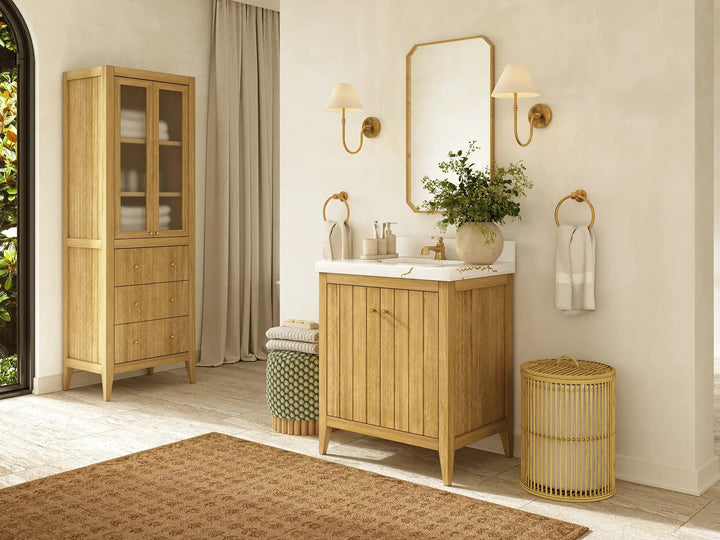 Atlanta Teak Wood 30 in. W x 22 in. D Single Sink Bathroom Vanity - photo 3