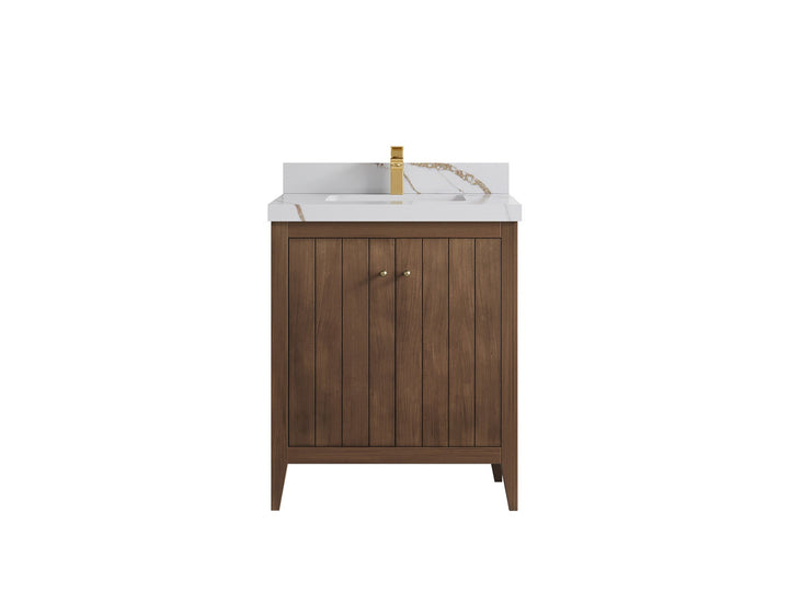 Atlanta Teak Wood 30 in. W x 22 in. D Single Sink Bathroom Vanity - photo 15