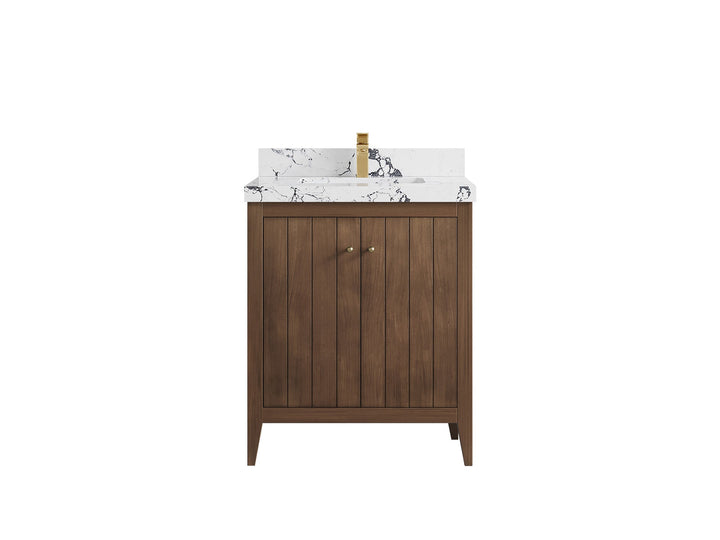 Atlanta Teak Wood 30 in. W x 22 in. D Single Sink Bathroom Vanity - photo 39