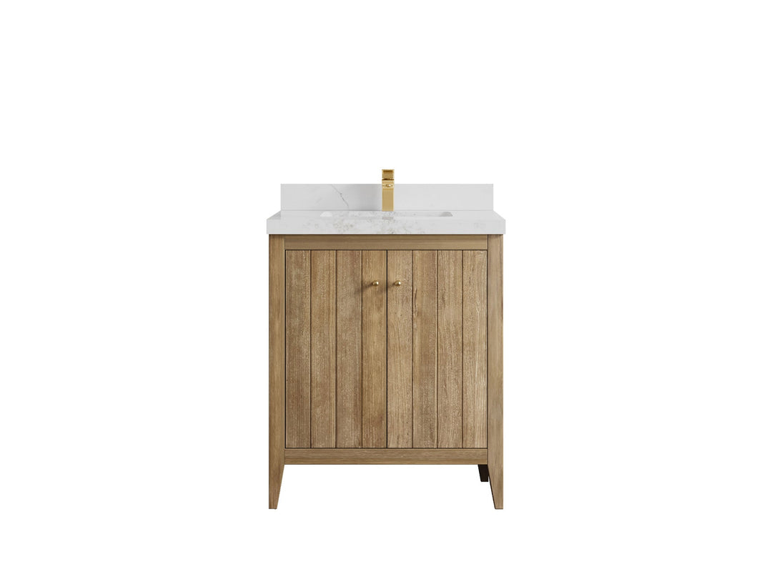 Atlanta Teak Wood 30 in. W x 22 in. D Single Sink Bathroom Vanity - Willow Bath and Vanity