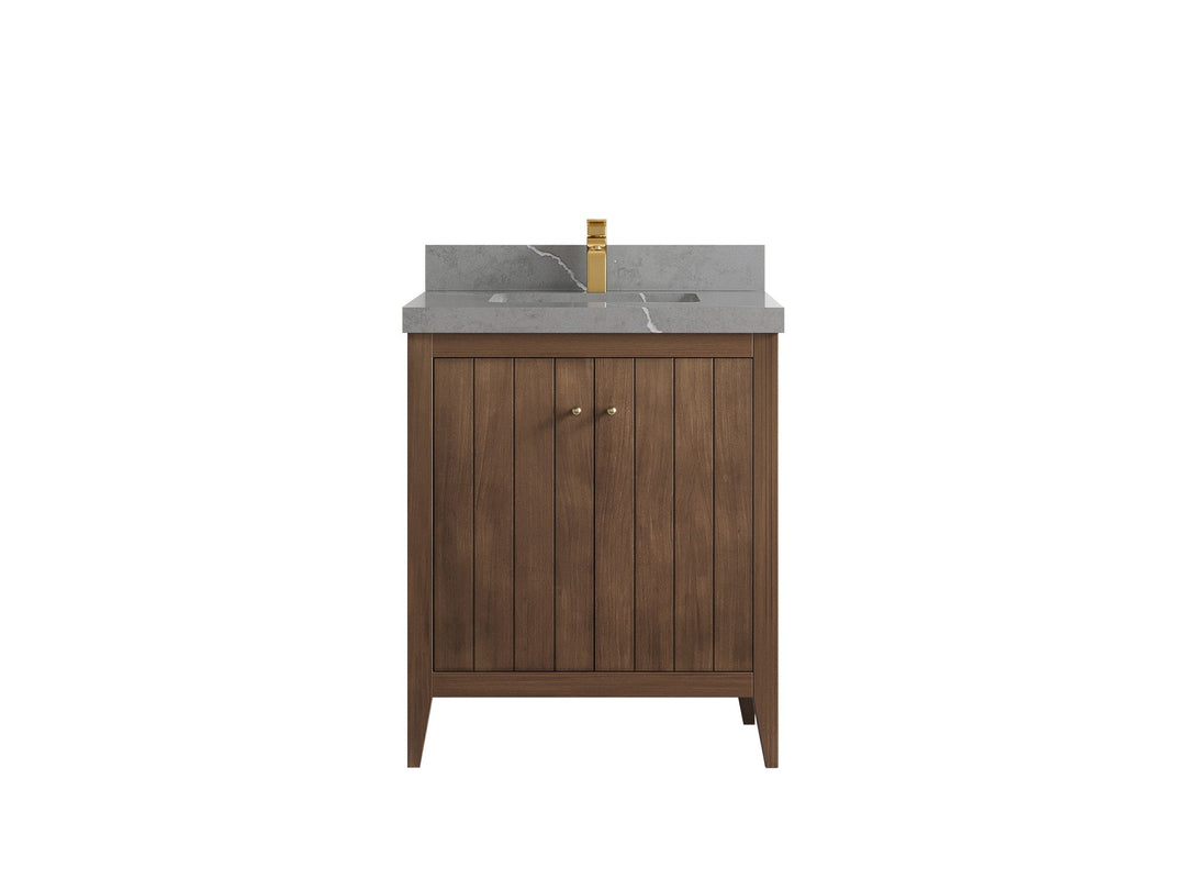 Atlanta Teak Wood 30 in. W x 22 in. D Single Sink Bathroom Vanity - Willow Bath and Vanity