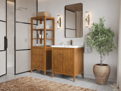 Atlanta Teak Wood 30 in. W x 22 in. D Single Sink Bathroom Vanity - photo 2