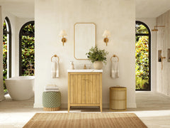 Atlanta Teak Wood 30 in. W x 22 in. D Single Sink Bathroom Vanity - photo 2