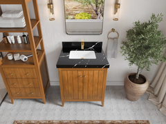 Atlanta Teak Wood 30 in. W x 22 in. D Single Sink Bathroom Vanity - photo 21