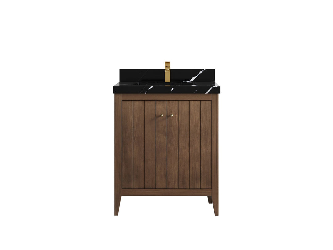 Atlanta Teak Wood 30 in. W x 22 in. D Single Sink Bathroom Vanity - Willow Bath and Vanity
