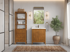 Atlanta Teak Wood 30 in. W x 22 in. D Single Sink Bathroom Vanity - photo 4