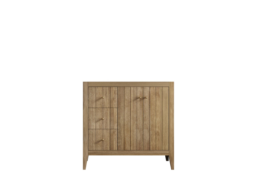 Atlanta Teak Wood 36 in. W x 22 in. D Center Sink Bathroom Vanity - Willow Bath and Vanity