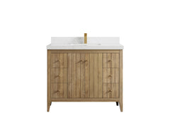 Atlanta Teak Wood 42 in. W x 22 in. D Single Sink Bathroom Vanity - photo 30