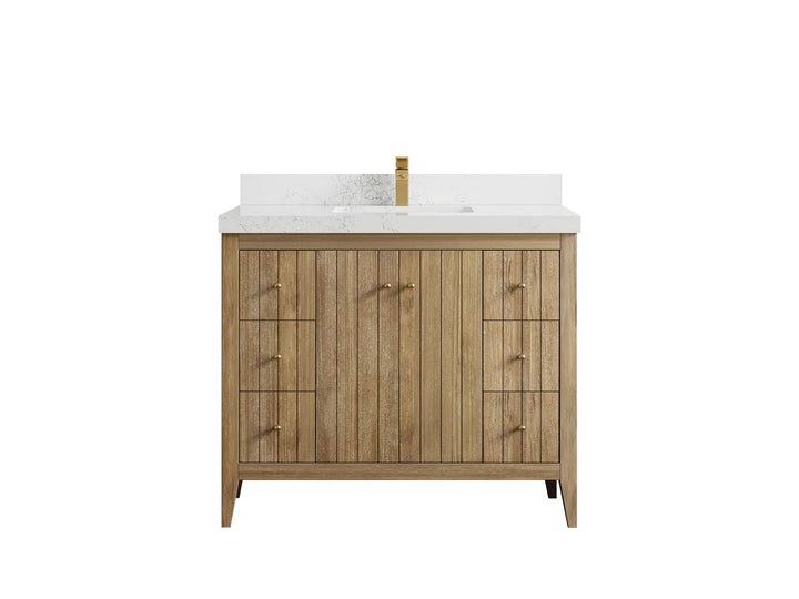 Atlanta Teak Wood 42 in. W x 22 in. D Single Sink Bathroom Vanity - photo 31