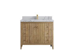 Atlanta Teak Wood 42 in. W x 22 in. D Single Sink Bathroom Vanity - photo 42