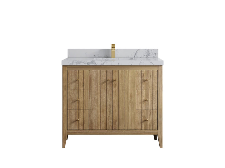 Atlanta Teak Wood 42 in. W x 22 in. D Single Sink Bathroom Vanity - photo 43