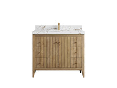 Atlanta Teak Wood 42 in. W x 22 in. D Single Sink Bathroom Vanity - photo 36