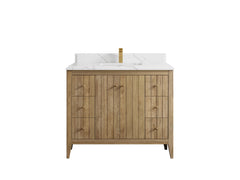 Atlanta Teak Wood 42 in. W x 22 in. D Single Sink Bathroom Vanity - photo 24