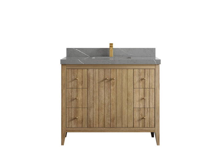 Atlanta Teak Wood 42 in. W x 22 in. D Single Sink Bathroom Vanity - photo 35