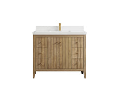 Atlanta Teak Wood 42 in. W x 22 in. D Single Sink Bathroom Vanity - photo 44