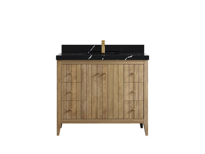 Atlanta Teak Wood 42 in. W x 22 in. D Single Sink Bathroom Vanity - Willow Bath and Vanity