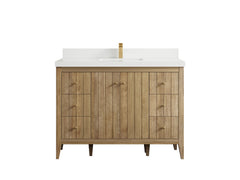 Atlanta Teak Wood 48 in. W x 22 in. D Single Sink Bathroom Vanity - photo 45
