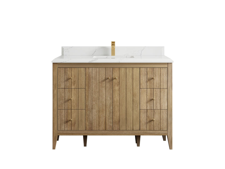 Atlanta Teak Wood 48 in. W x 22 in. D Single Sink Bathroom Vanity - photo 25