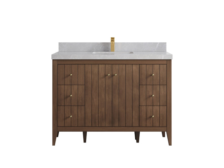 Atlanta Teak Wood 48 in. W x 22 in. D Single Sink Bathroom Vanity - photo 31