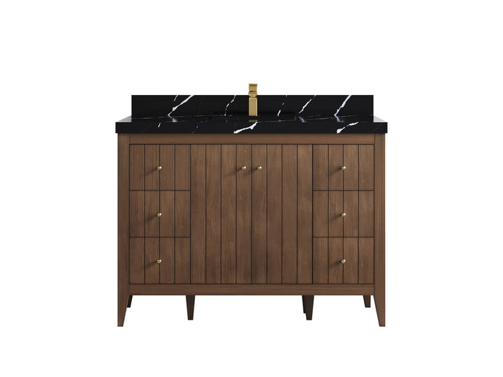 Atlanta Teak Wood 48 in. W x 22 in. D Single Sink Bathroom Vanity - photo 9