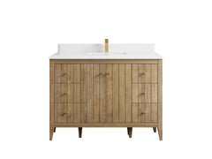 Atlanta Teak Wood 48 in. W x 22 in. D Single Sink Bathroom Vanity - photo 29
