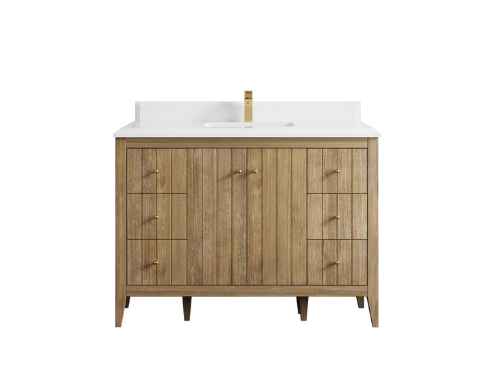 Atlanta Teak Wood 48 in. W x 22 in. D Single Sink Bathroom Vanity - photo 29