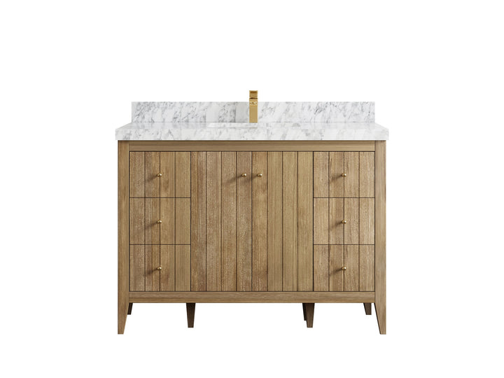 Atlanta Teak Wood 48 in. W x 22 in. D Single Sink Bathroom Vanity - photo 11