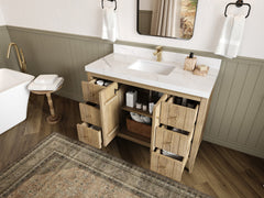 Atlanta Teak Wood 48 in. W x 22 in. D Single Sink Bathroom Vanity - photo 3