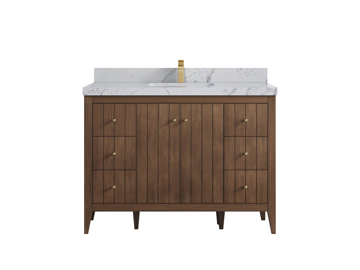 Atlanta Teak Wood 48 in. W x 22 in. D Single Sink Bathroom Vanity - photo 41