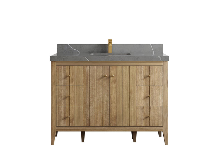 Atlanta Teak Wood 48 in. W x 22 in. D Single Sink Bathroom Vanity - photo 35