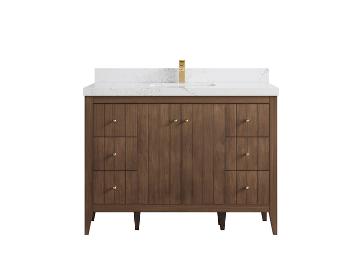 Atlanta Teak Wood 48 in. W x 22 in. D Single Sink Bathroom Vanity - photo 29