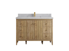 Atlanta Teak Wood 48 in. W x 22 in. D Single Sink Bathroom Vanity - photo 33