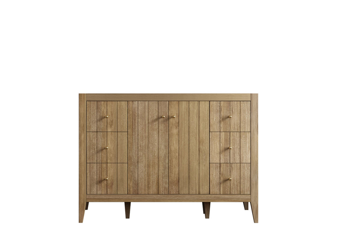 Atlanta Teak Wood 48 in. W x 22 in. D Single Sink Bathroom Vanity - Willow Bath and Vanity