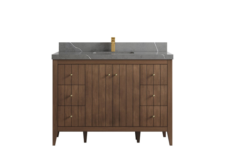 Atlanta Teak Wood 48 in. W x 22 in. D Single Sink Bathroom Vanity - photo 33