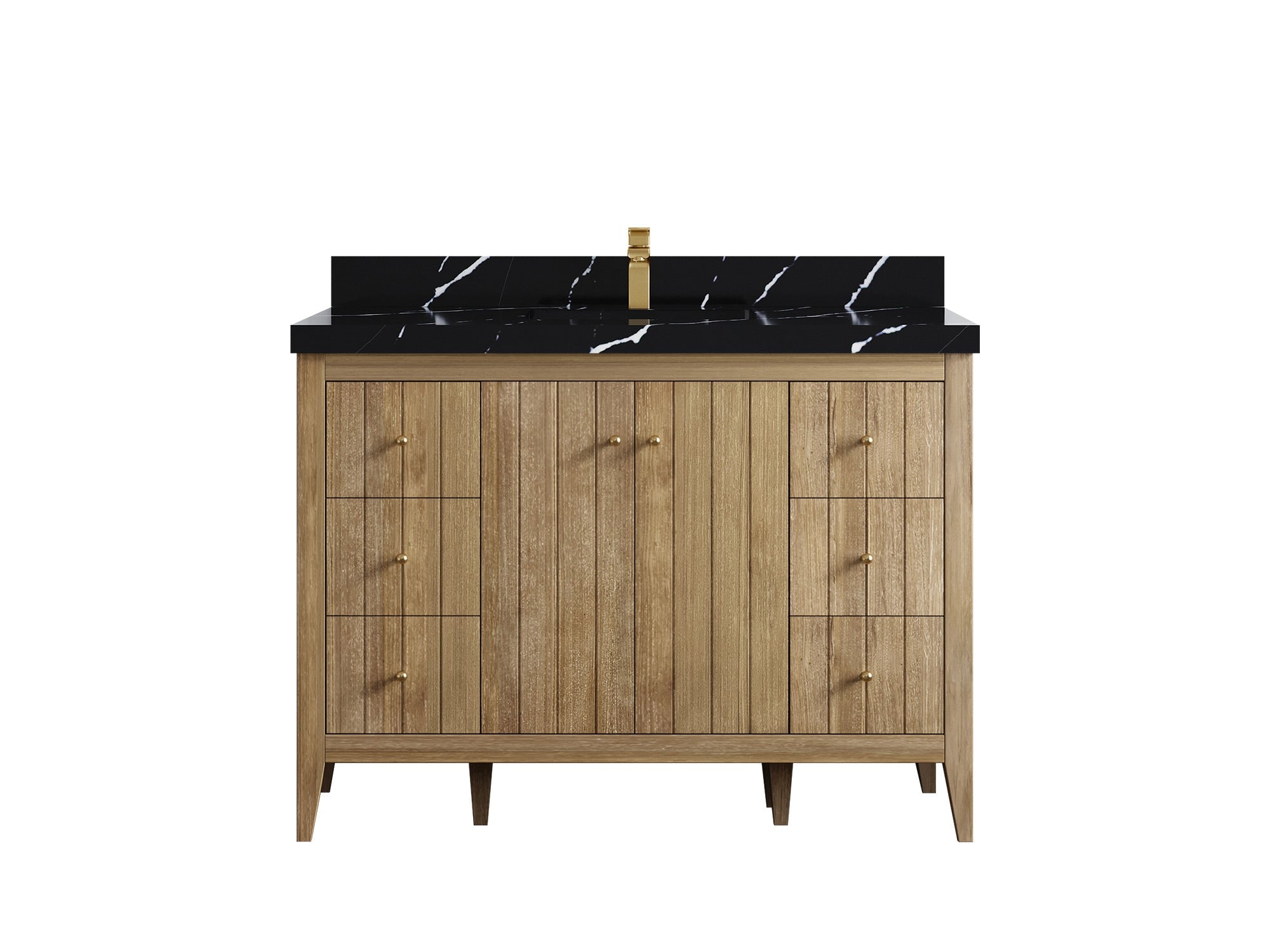 Atlanta Teak Wood 48 in. W x 22 in. D Single Sink Bathroom Vanity - Willow Bath and Vanity