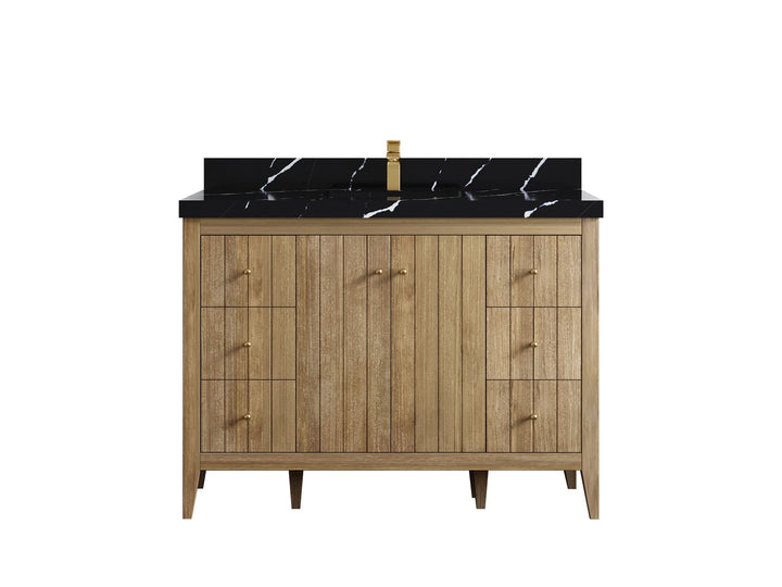 Atlanta Teak Wood 48 in. W x 22 in. D Single Sink Bathroom Vanity - photo 9