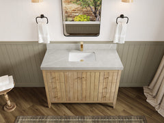 Atlanta Teak Wood 48 in. W x 22 in. D Single Sink Bathroom Vanity - photo 32