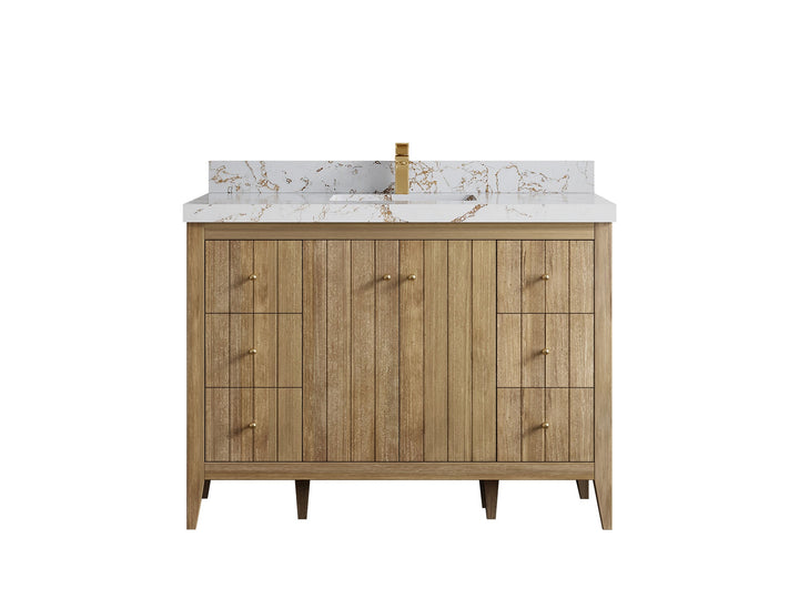 Atlanta Teak Wood 48 in. W x 22 in. D Single Sink Bathroom Vanity - photo 39