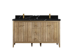 Atlanta Teak Wood 60 in. W x 22 in. D Double Sink Bathroom Vanity - photo 8