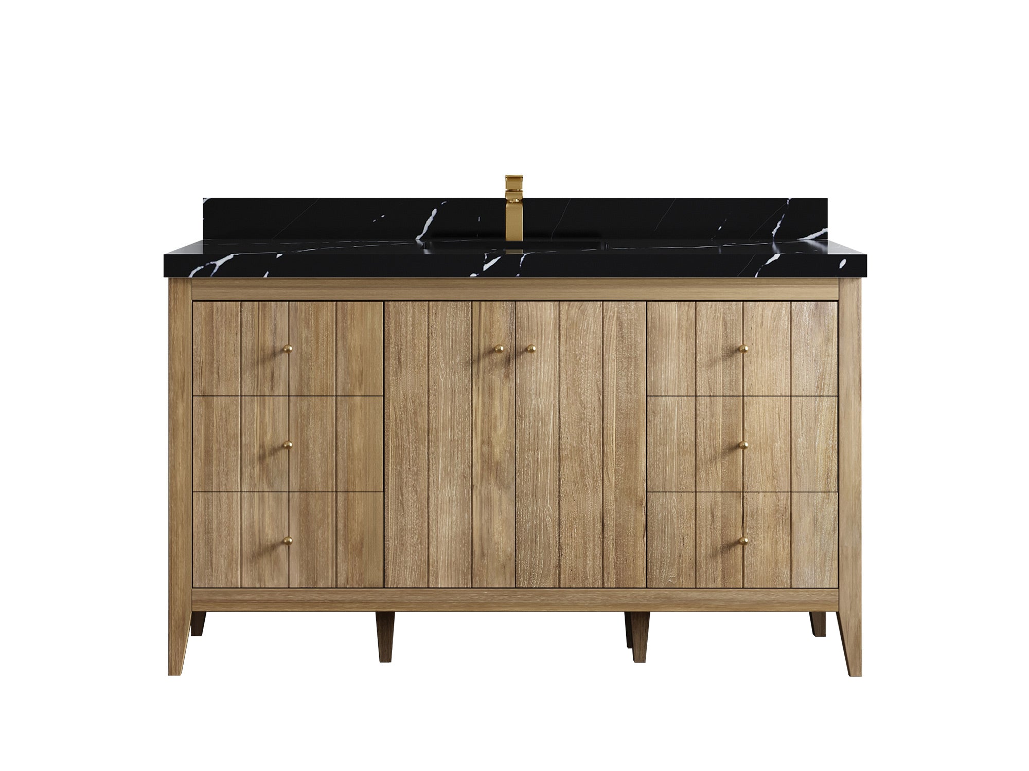 Atlanta Teak Wood 60 in. W x 22 in. D Single Sink Bathroom Vanity - Willow Bath and Vanity