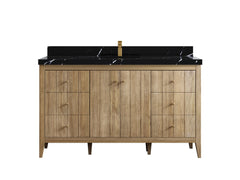 Atlanta Teak Wood 60 in. W x 22 in. D Single Sink Bathroom Vanity - photo 8