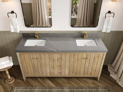 Atlanta Teak Wood 72 in. W x 22 in. D Double Sink Bathroom Vanity - photo 33