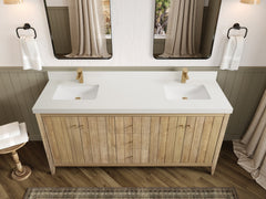 Atlanta Teak Wood 72 in. W x 22 in. D Double Sink Bathroom Vanity - photo 43