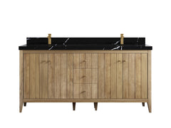 Atlanta Teak Wood 72 in. W x 22 in. D Double Sink Bathroom Vanity - photo 8