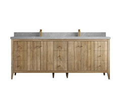 Atlanta Teak Wood 84 in. W x 22 in. D Double Sink Bathroom Vanity - photo 33