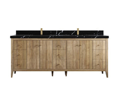 Atlanta Teak Wood 84 in. W x 22 in. D Double Sink Bathroom Vanity - photo 9