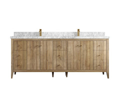 Atlanta Teak Wood 84 in. W x 22 in. D Double Sink Bathroom Vanity - photo 11