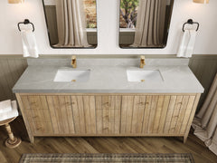 Atlanta Teak Wood 84 in. W x 22 in. D Double Sink Bathroom Vanity - photo 32