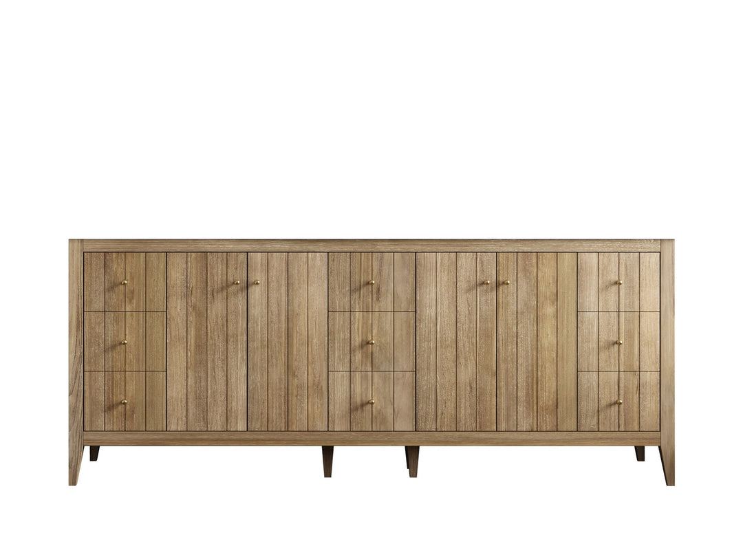 Atlanta Teak Wood 84 in. W x 22 in. D Double Sink Bathroom Vanity - Willow Bath and Vanity